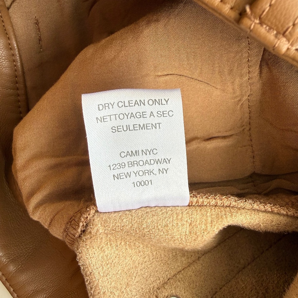 *Cami NYC Womens Hanie Caramel Brown Cropped Bootcut Vegan Leather Pants - Picture 6 of 14